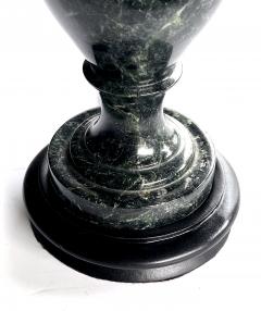 Pair Vintage Italian Baluster form Verde Antico Marble Lamps - 4555877