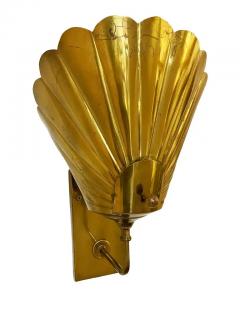 Pair Vintage MidCentury Italian Modern Wall Sconces Lights in Patinated Brass - 2994029