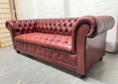 Pair Vintage Tufted Leather Chesterfield Sofas - 2127947