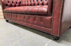 Pair Vintage Tufted Leather Chesterfield Sofas - 2127948