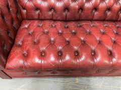 Pair Vintage Tufted Leather Chesterfield Sofas - 2127952