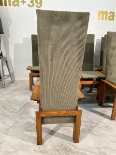 Pair of 12 Wood Mid Century Italian Dining Chairs 1960s - 3459783