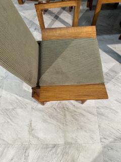 Pair of 12 Wood Mid Century Italian Dining Chairs 1960s - 3459784