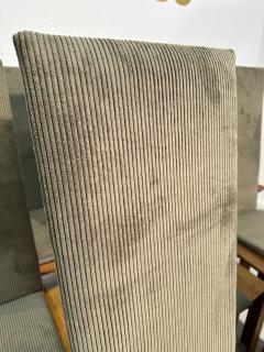 Pair of 12 Wood Mid Century Italian Dining Chairs 1960s - 3459785