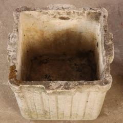 Pair of 14 Square Ribbed Garden Planters - 4740768