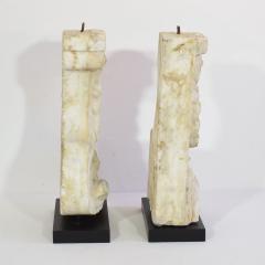 Pair of 17th 18th Century Italian White Marble Baroque Ornaments - 4119333