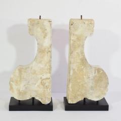Pair of 17th 18th Century Italian White Marble Baroque Ornaments - 4119338