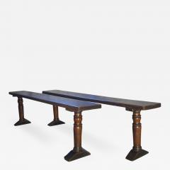 Pair of 17th Century Italian Baroque Walnut Benches - 657641