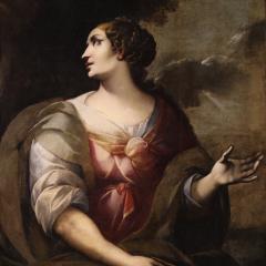 Pair of 17th century Italian paintings the Delphic Sibyl and the Cumaean Sibyl - 4083864