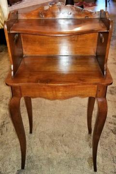 Pair of 18C Country French Cherrywood Open Shelved Side Tables - 4128274
