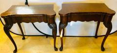 Pair of 18th 19th Century Georgian Compatible Card Game or Flip Top Tables - 1287922