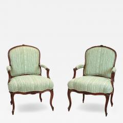 Pair of 18th C Louis XV Armchairs - 4522180