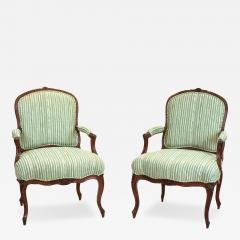 Pair of 18th C Louis XV Armchairs - 4535163
