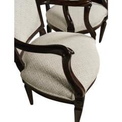 Pair of 18th C Style French Neoclassical Mahogany Arm Chairs - 4365059