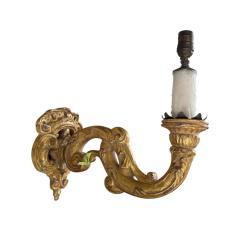 Pair of 18th C Style Louis XV Giltwood Wall Light Sconces - 4157676