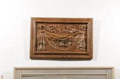 Pair of 18th Century Architectural Panels with Swags Hand Carved in Low Relief - 3420261