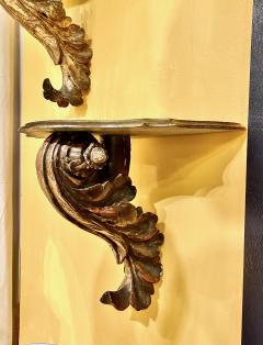 Pair of 18th Century Carved Giltwood Brackets Consoles - 2156824
