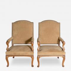 Pair of 18th Century French R gence Period Arm Chairs - 3966358