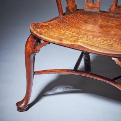 Pair of 18th Century George II Gothic Yew and Elm Windsor Armchairs circa 1760 - 3127262