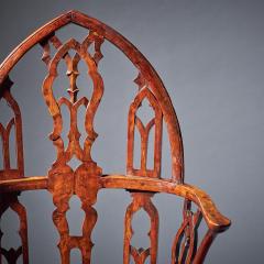 Pair of 18th Century George II Gothic Yew and Elm Windsor Armchairs circa 1760 - 3127270