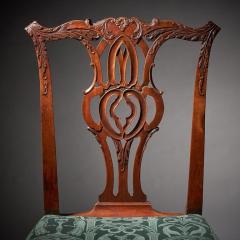 Pair of 18th Century George III Carved Mahogany Chippendale Chairs - 3123391