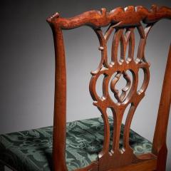 Pair of 18th Century George III Carved Mahogany Chippendale Chairs - 3123432