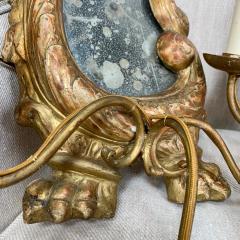 Pair of 18th Century Gilt Wood and Gesso Girandoles - 3346799