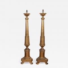 Pair of 18th Century Italian Giltwood Torchieres - 3671823