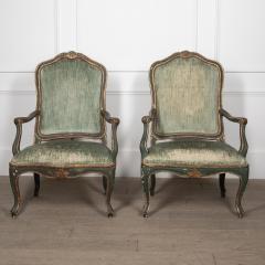 Pair of 18th Century Italian Rococo Chairs - 3615444