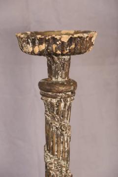 Pair of 18th Century Large Carved Candlesticks - 3531787