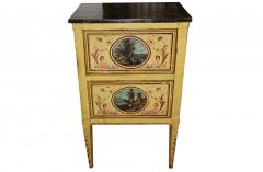 Pair of 18th Century Neoclassical Luccan Louis XVI Polychrome Bedside Table - 3620546