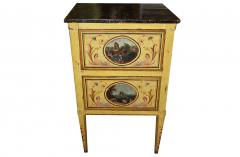 Pair of 18th Century Neoclassical Luccan Louis XVI Polychrome Bedside Table - 3620548