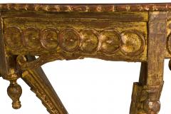 Pair of 18th Century Spanish Carved Giltwood and Painted Top Wall Mounted Consol - 4626383