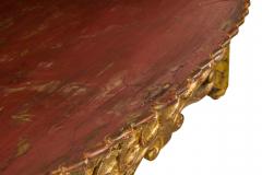 Pair of 18th Century Spanish Carved Giltwood and Painted Top Wall Mounted Consol - 4626384