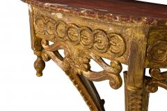 Pair of 18th Century Spanish Carved Giltwood and Painted Top Wall Mounted Consol - 4626386