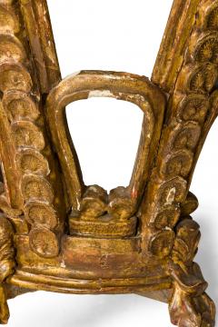 Pair of 18th Century Spanish Carved Giltwood and Painted Top Wall Mounted Consol - 4626389