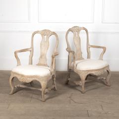 Pair of 18th Century Swedish Armchairs - 3611356