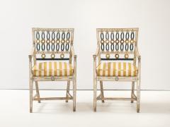 Pair of 18th Century Swedish Polychrome Chairs - 4267519