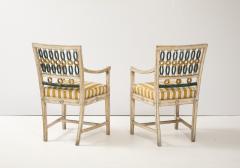 Pair of 18th Century Swedish Polychrome Chairs - 4267521