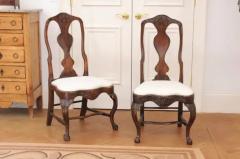 Pair of 18th Century Swedish Rococo Walnut Side Chairs - 3472457