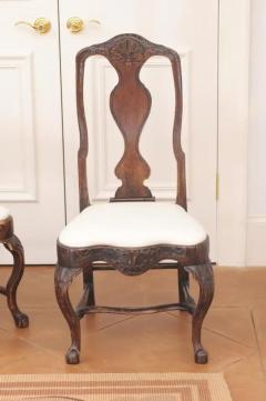 Pair of 18th Century Swedish Rococo Walnut Side Chairs - 3472466