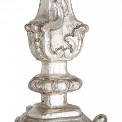 Pair of 18th century continental silvered wood lamps - 4198775
