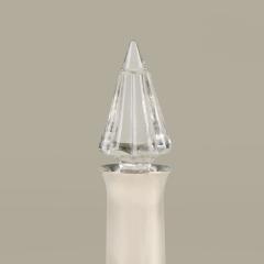 Pair of 1920s English Art Deco cut glass and silver collar bottles - 4615808