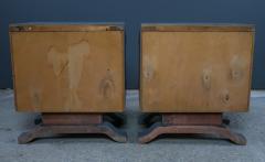 Pair of 1930s Art Deco Grey Painted Nightstands - 2307185