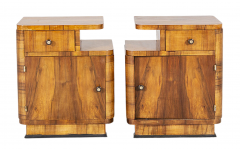 Pair of 1930s Swedish Art Deco walnut nightstands - 3293613