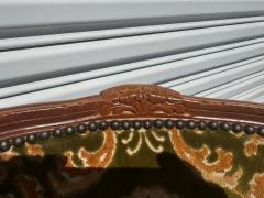 Pair of 1940s French Provincial Style Walnut Upholstered Bergeres - 4519256