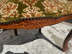 Pair of 1940s French Provincial Style Walnut Upholstered Bergeres - 4519287