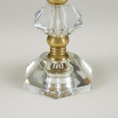 Pair of 1940s Murano cut glass and brass table lamps - 4245761