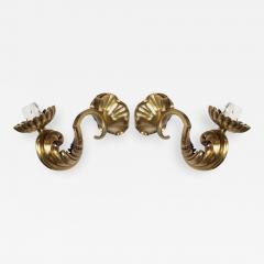 Pair of 1940s bronze sconces by Asselbure - 854983