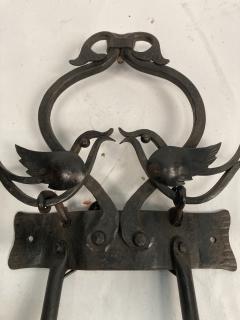 Pair of 1940s wrought iron sconces - 3312030